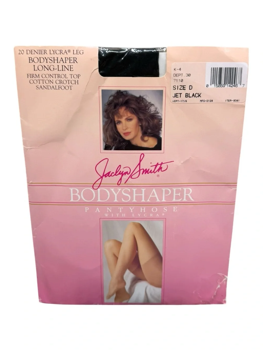 Jaclyn Smith Pantyhose Body Shaper Size D Black Long-line Control Top 20 Denier